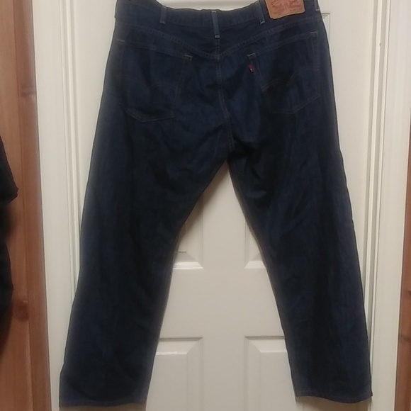 LEVIS 569 Men’s Loose Straight Fit Dark Wash Jeans 38x30 Yellow Stitching - Picture 2 of 6